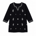 Lvinya Elegant Black Embroidered Kurti – Premium Cotton fabric