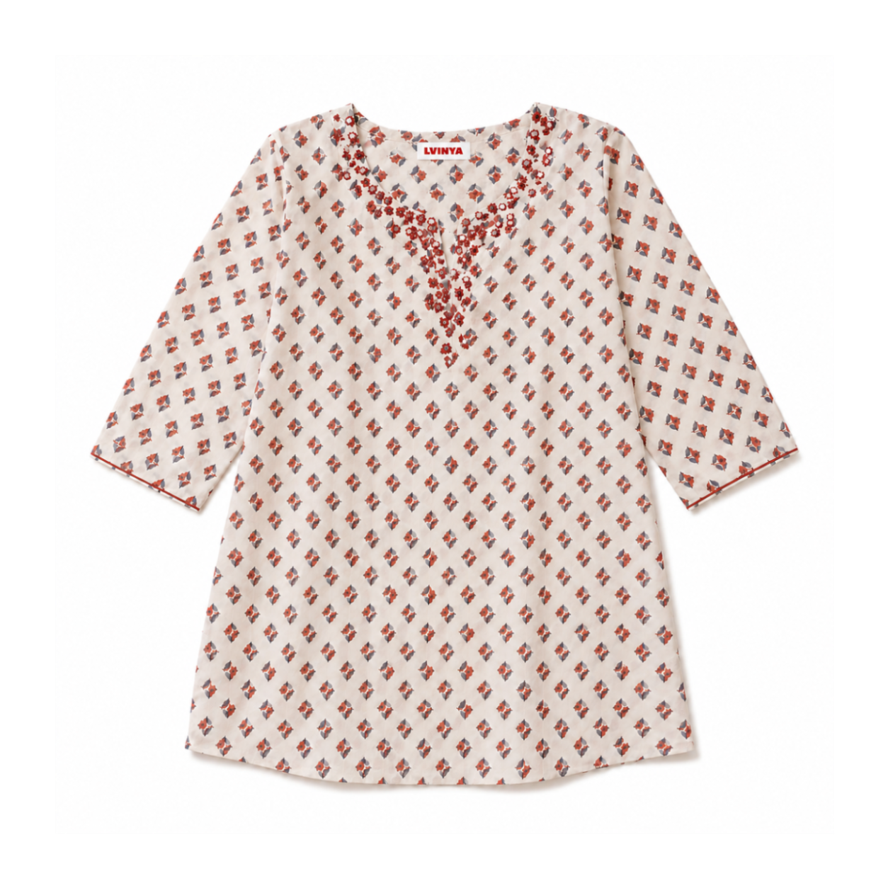 LVINYA ELEGANT FLORAL PRINTED KURTI