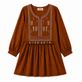 LVINYA FLARED RUST EMBROIDERED KURTI