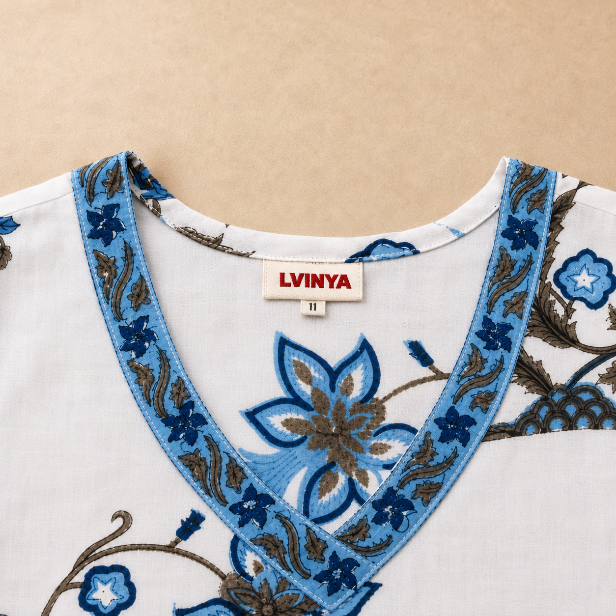 LVINYA HAND BLOCK PRINTED KURTI
