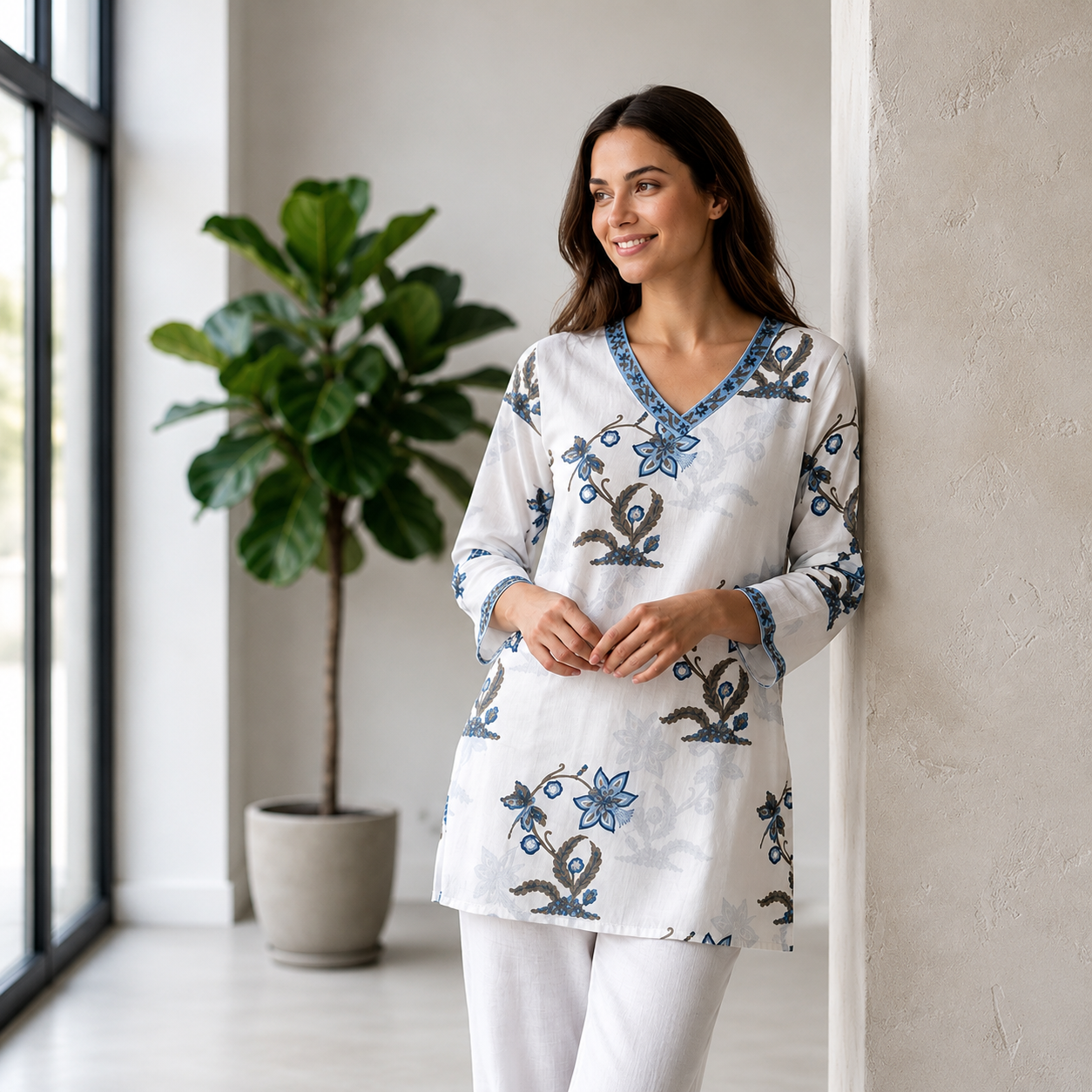 Lvinya Hand Block Printed Kurti